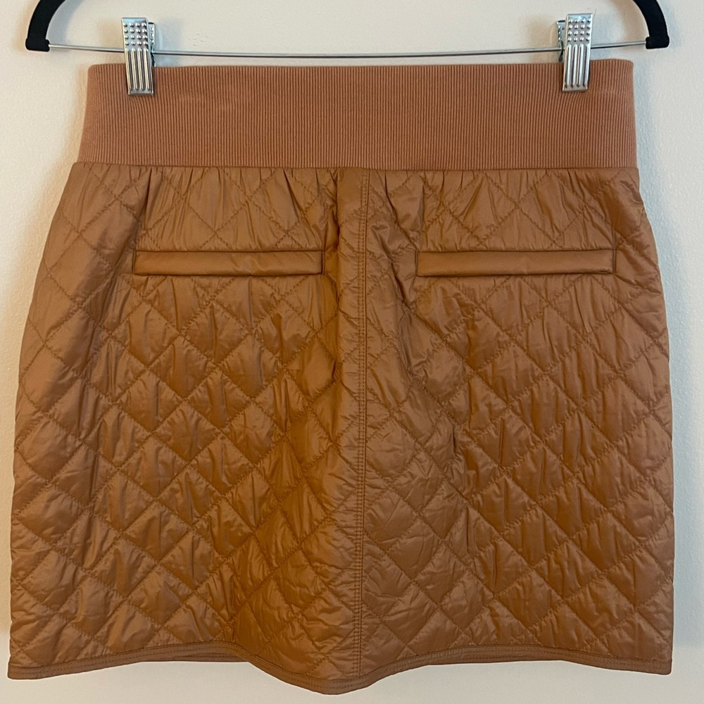 Athleta Quilted Mini Skirt in Warm Brown - Picture 2 of 4